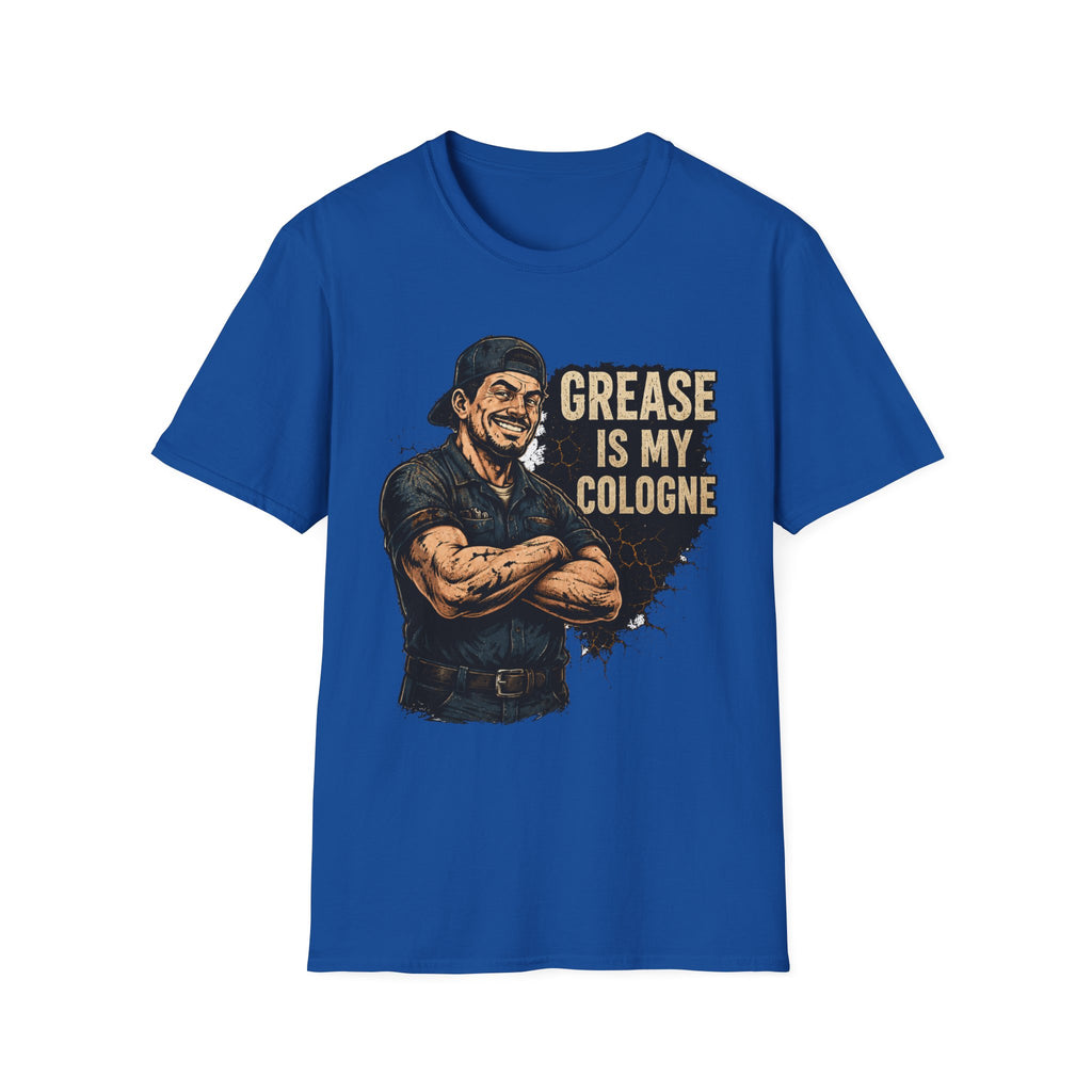 Grease Is My Cologne T‑Shirt — Funny Mechanic Vintage Auto Tee
