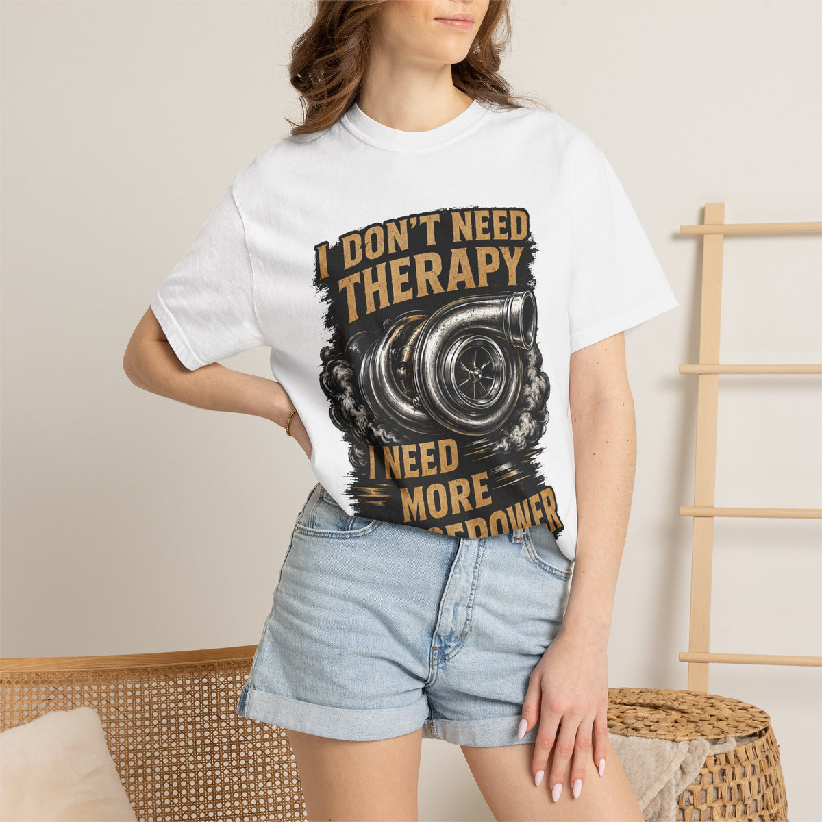 Horsepower Turbo T-Shirt — “I Don't Need Therapy I Need More Horsepower” Car Enthusiast Tee #3