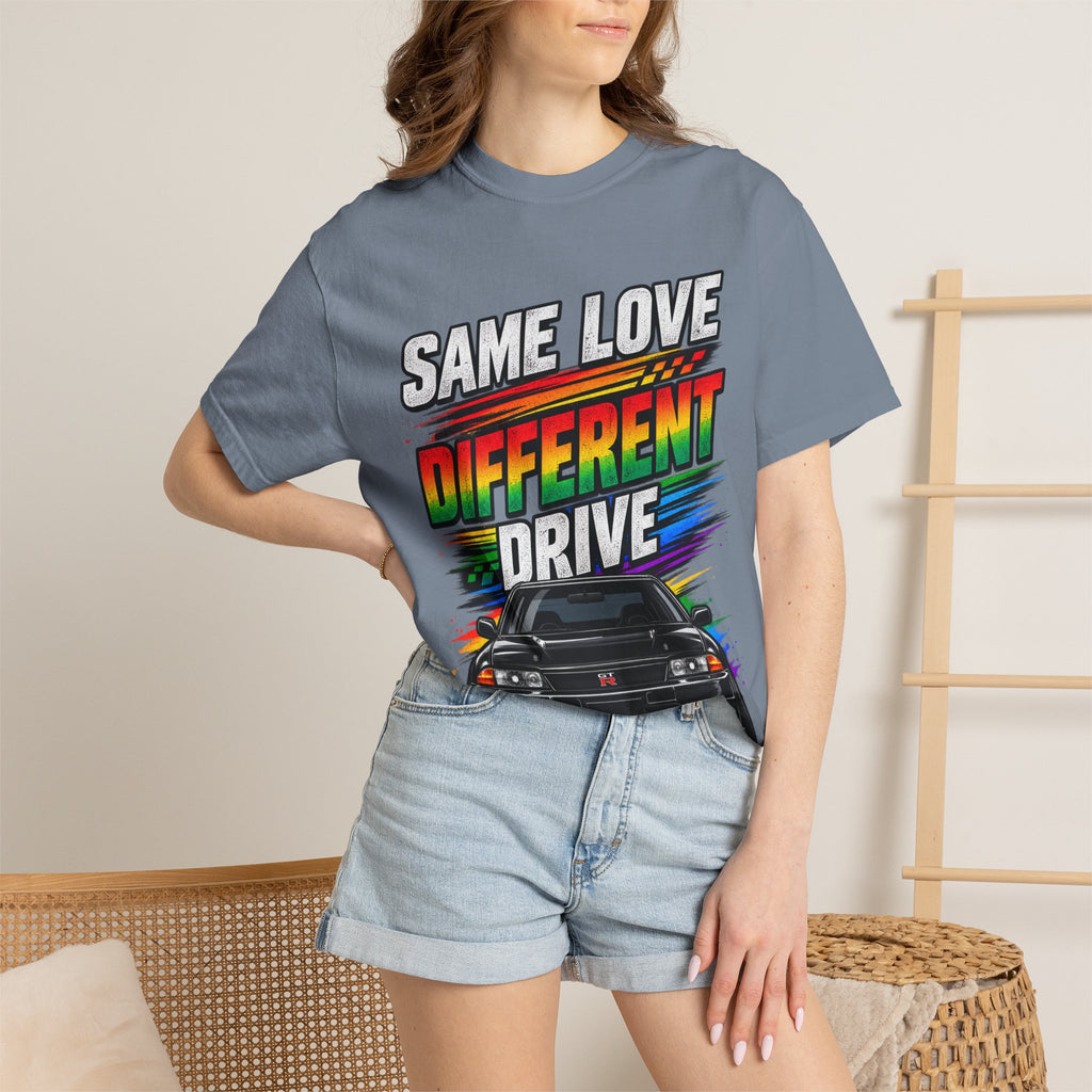 T-Shirt — "Same Love Different Drive" Car Graphic Tee