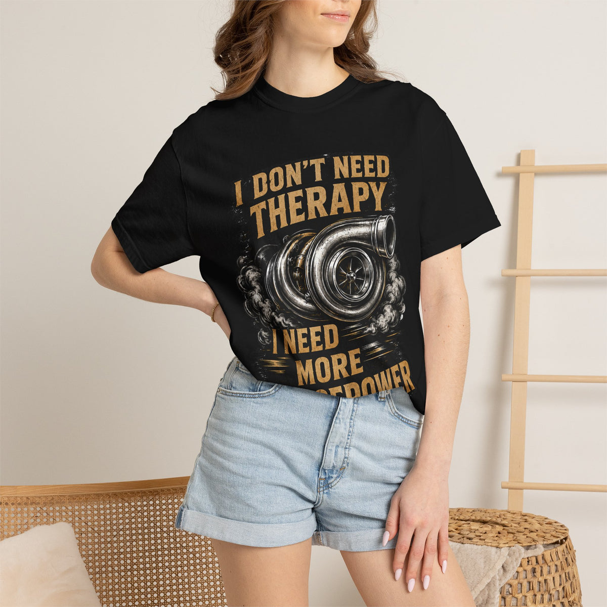 Horsepower Turbo T-Shirt — “I Don't Need Therapy I Need More Horsepower” Car Enthusiast Tee #3