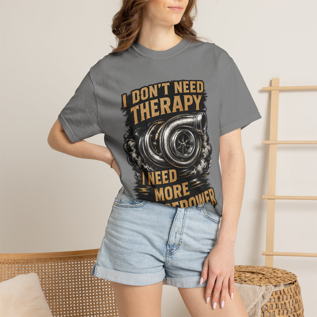 Horsepower Turbo T-Shirt — “I Don't Need Therapy I Need More Horsepower” Car Enthusiast Tee #3