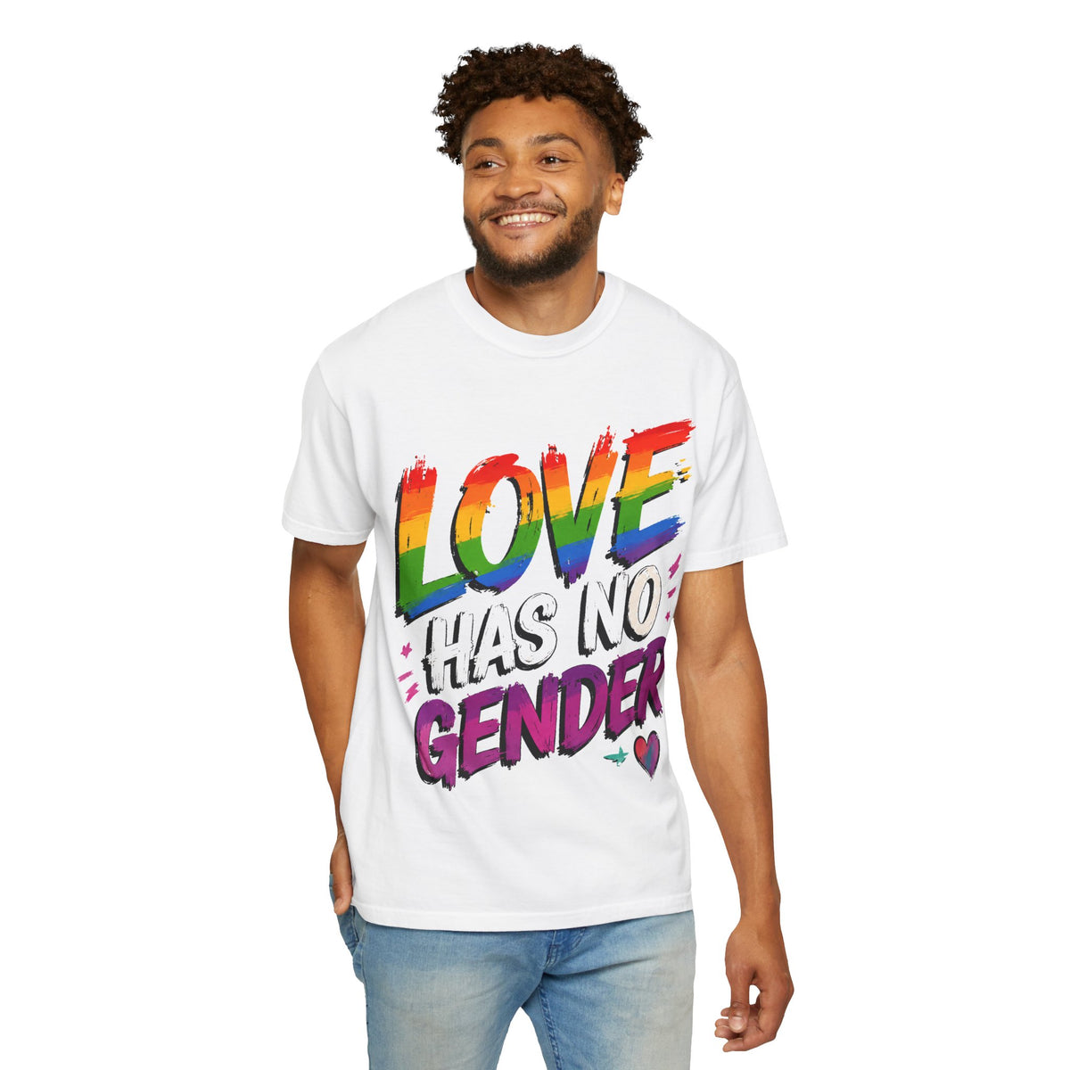T-Shirt — "Love Has No Gender" Rainbow Pride Graphic Tee