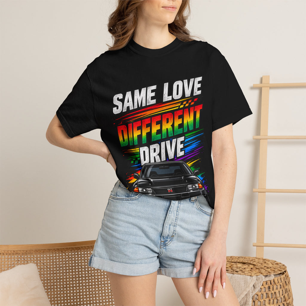 T-Shirt — "Same Love Different Drive" Car Graphic Tee