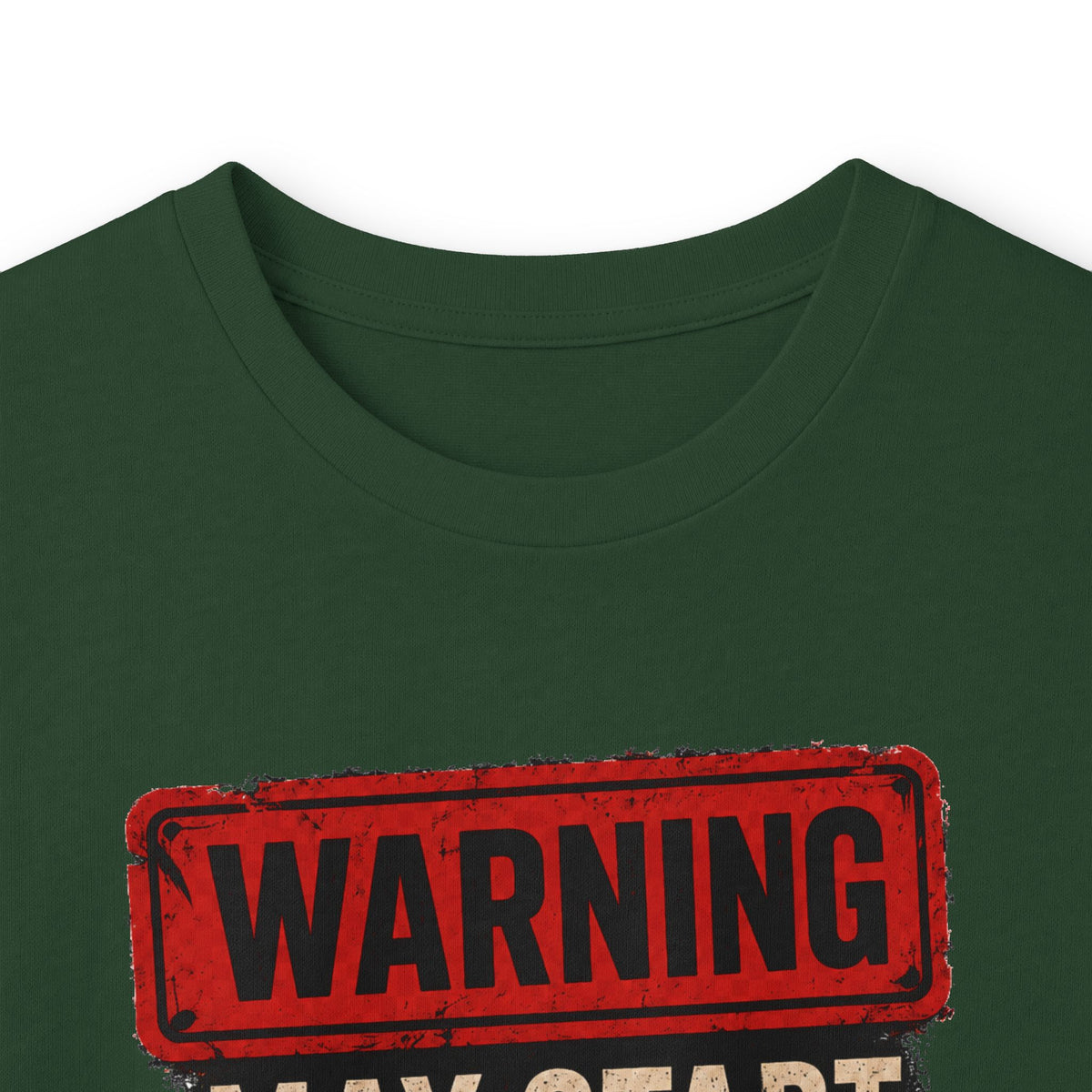 Long Sleeve Tee — "Warning: May Start Talking About Cars at Any Time" Car Lover Shirt