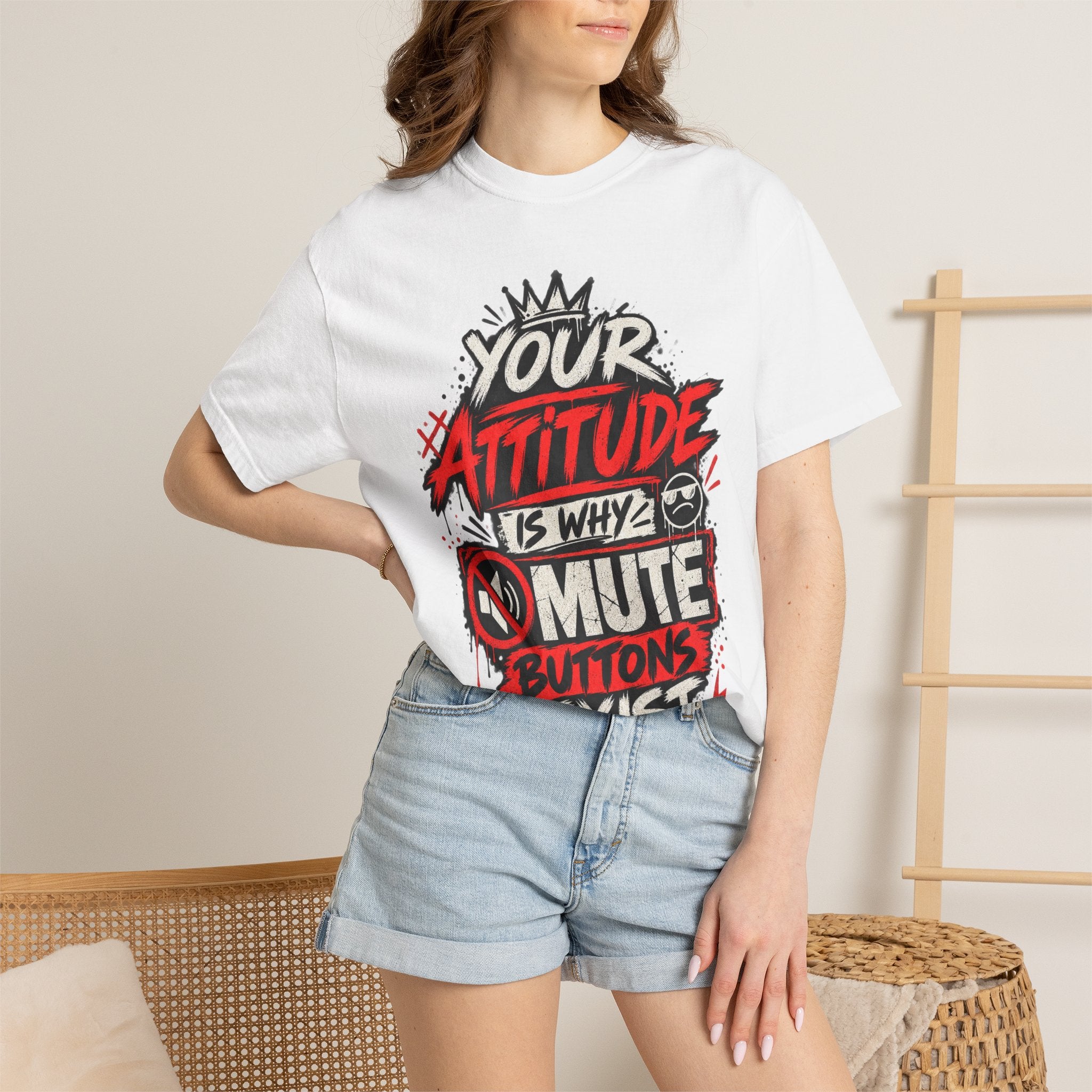 “Your Attitude Is Why Mute Buttons Exist” Graphic Tee