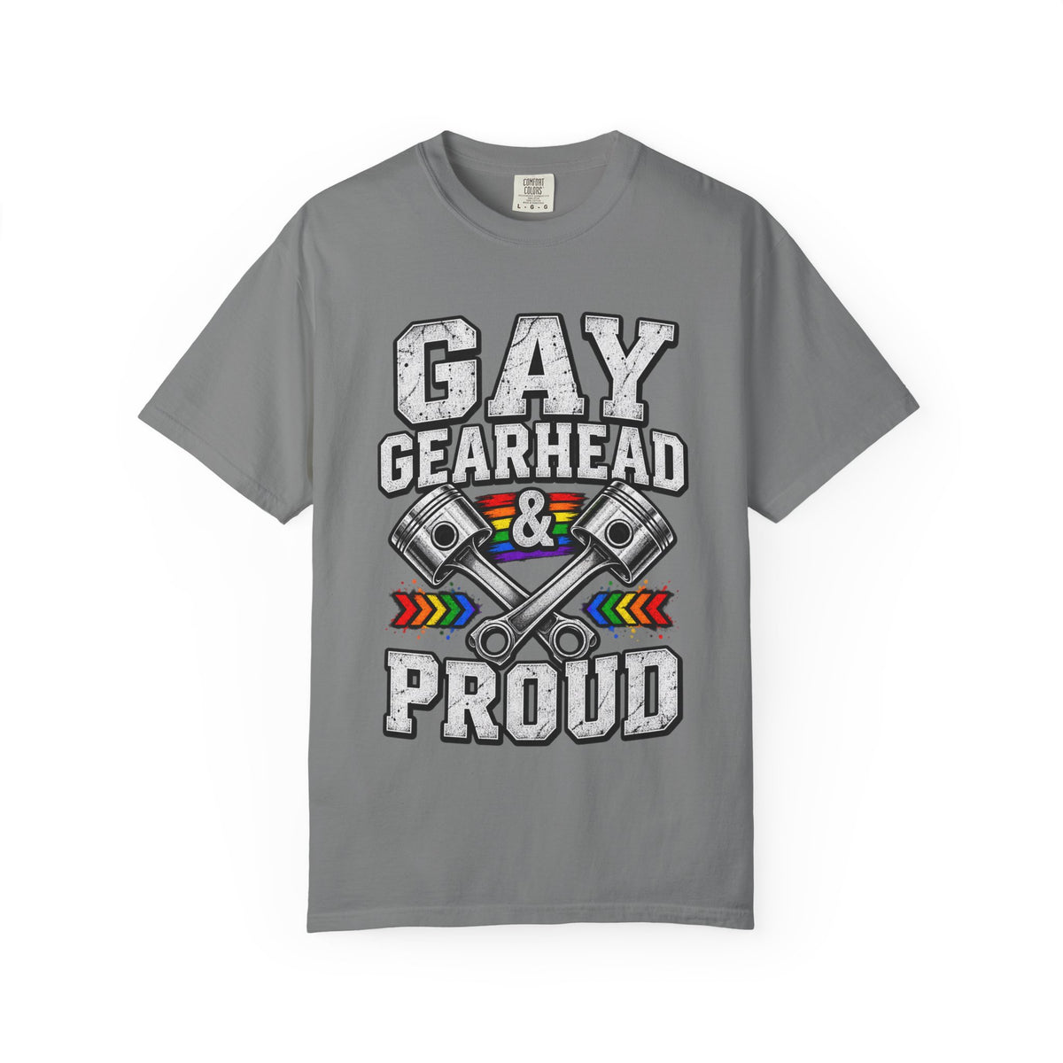 Gay Gearhead & Proud T-Shirt — LGBTQ+ Car Enthusiast Tee