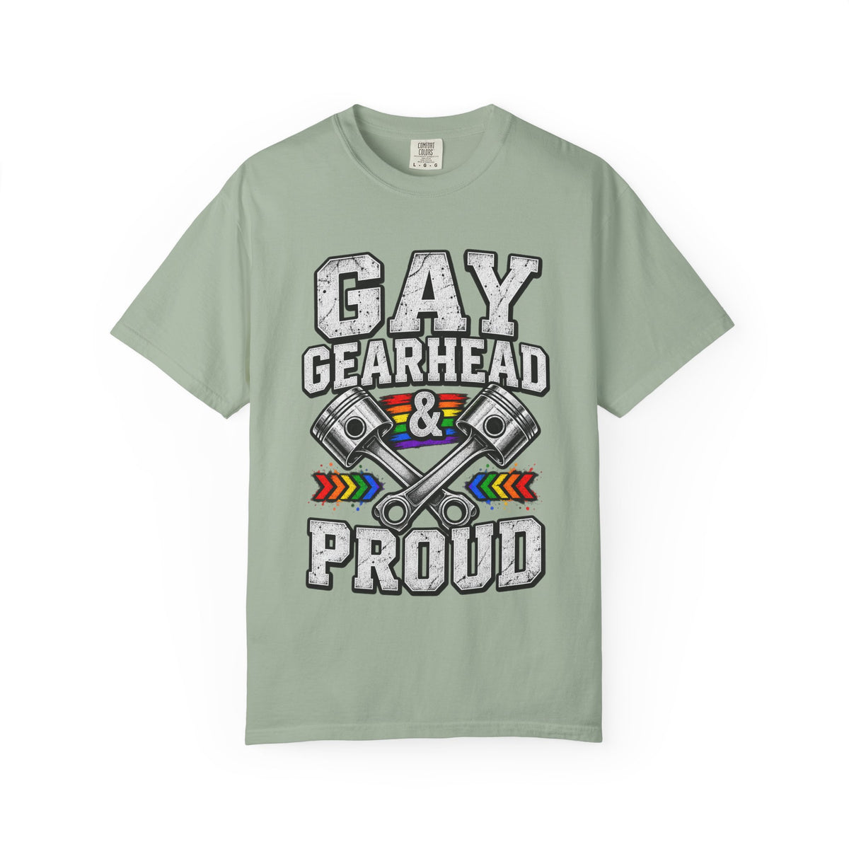 Gay Gearhead & Proud T-Shirt — LGBTQ+ Car Enthusiast Tee