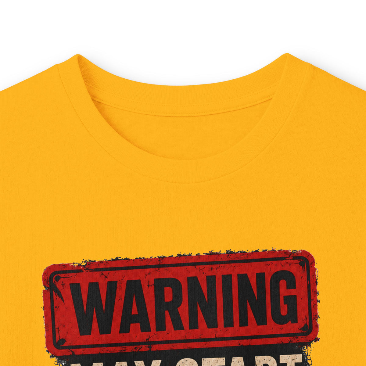 Long Sleeve Tee — "Warning: May Start Talking About Cars at Any Time" Car Lover Shirt
