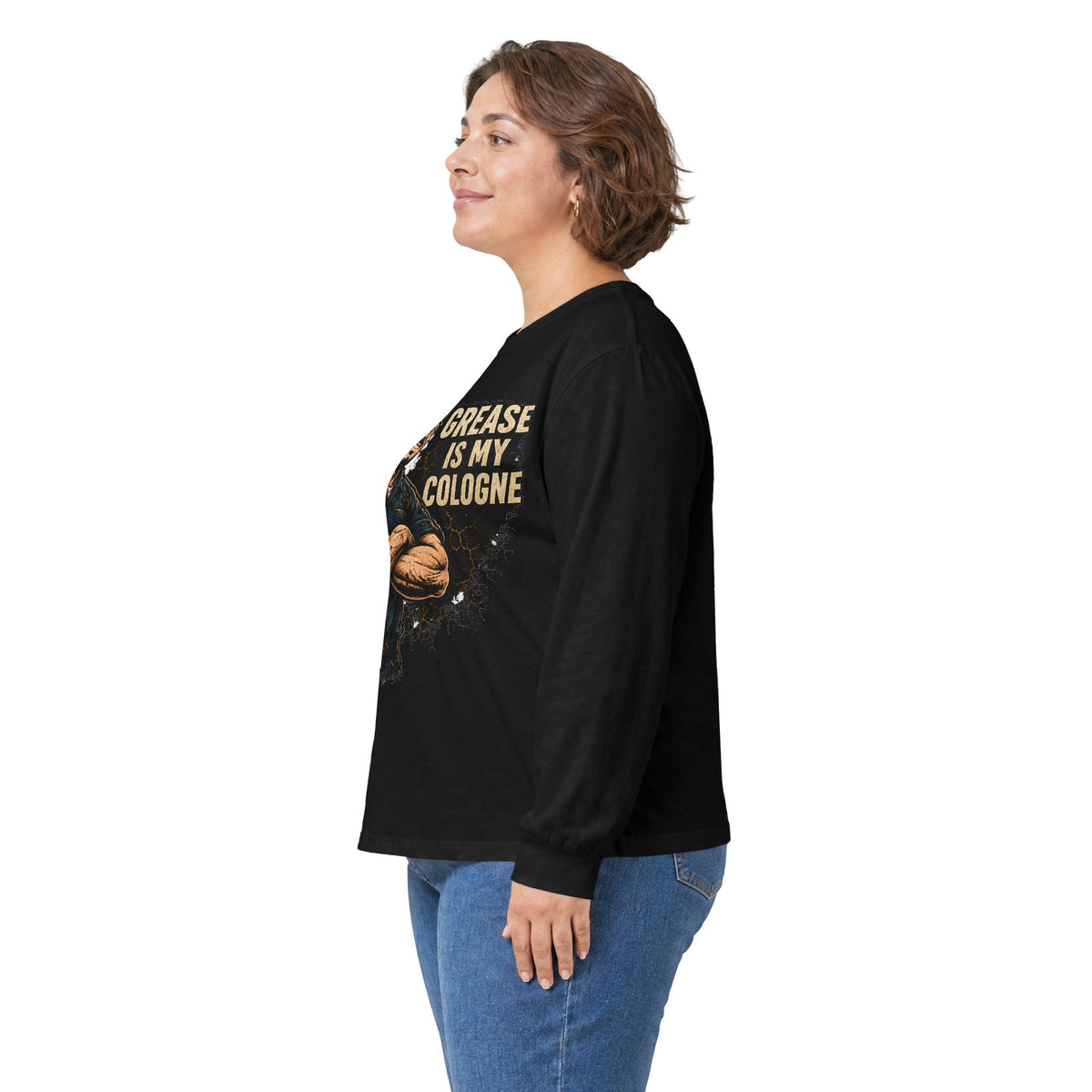 Grease Is My Cologne Long Sleeve Tee