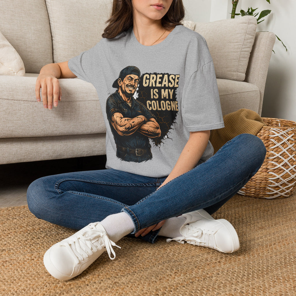 Grease Is My Cologne T‑Shirt — Funny Mechanic Vintage Auto Tee