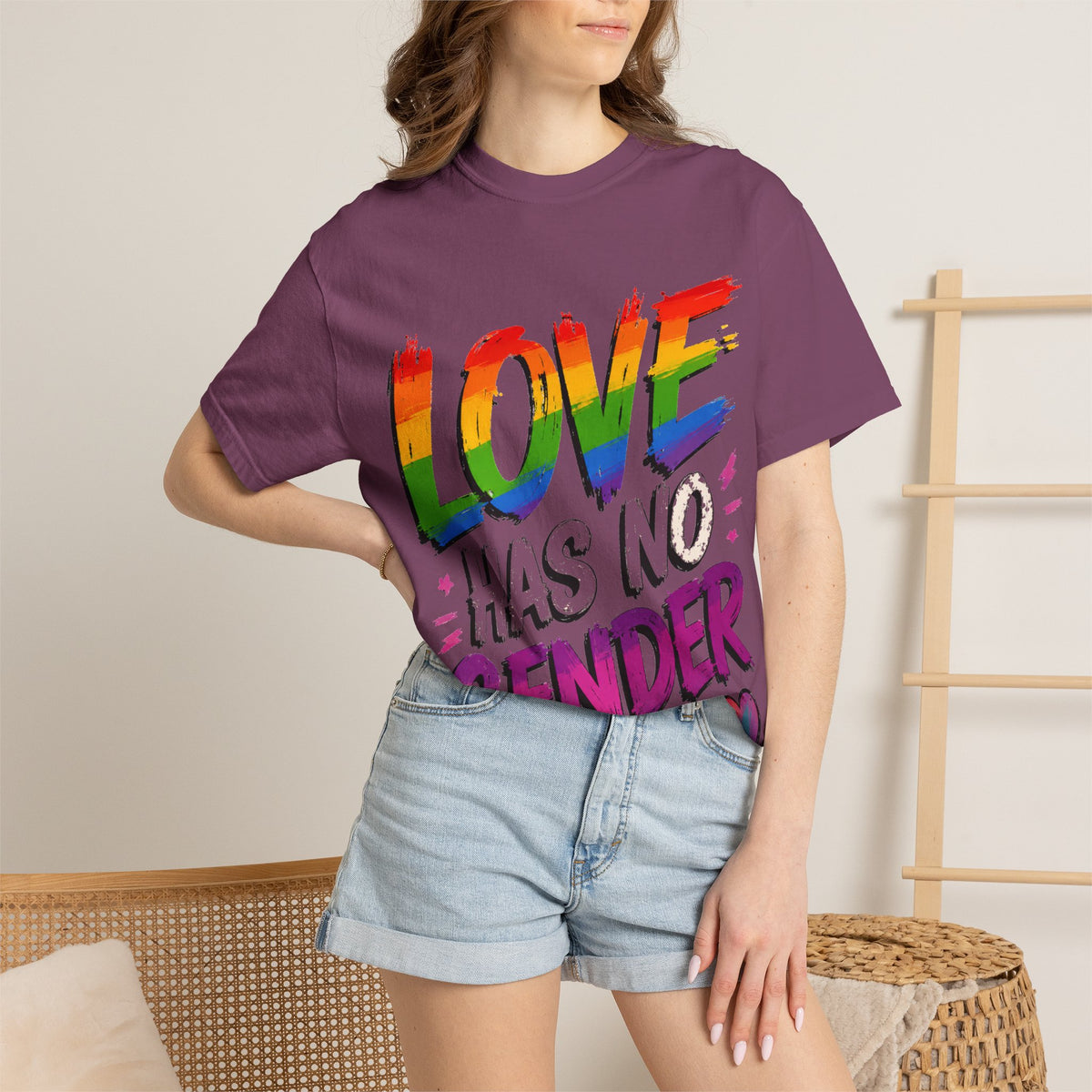 T-Shirt — "Love Has No Gender" Rainbow Pride Graphic Tee