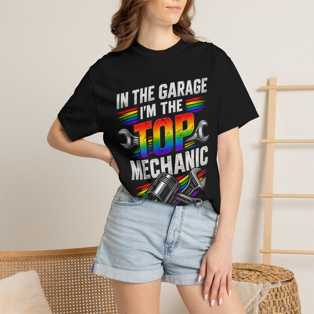 Top Mechanic T-Shirt — "In the Garage I'm the Top Mechanic" Graphic Tee