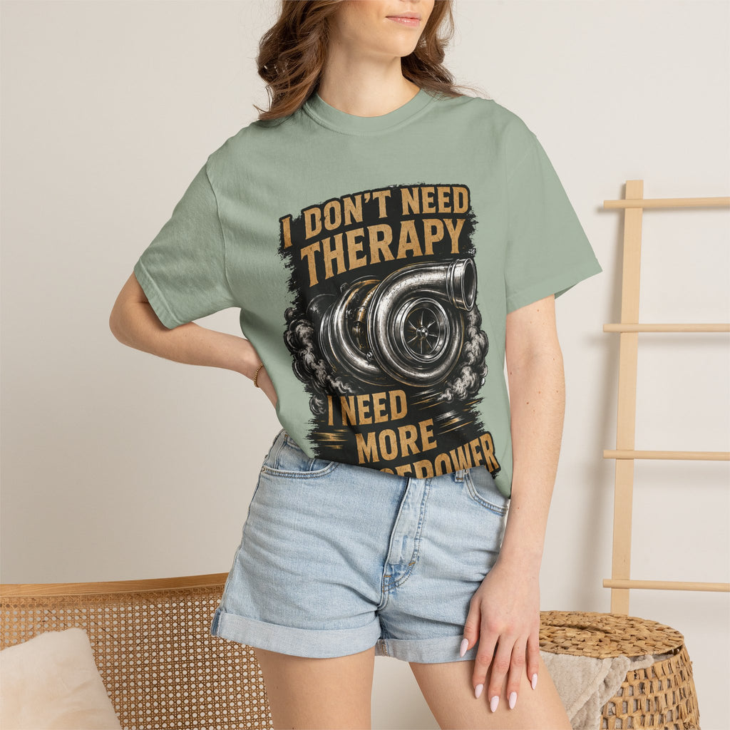 Horsepower Turbo T-Shirt — “I Don't Need Therapy I Need More Horsepower” Car Enthusiast Tee #3