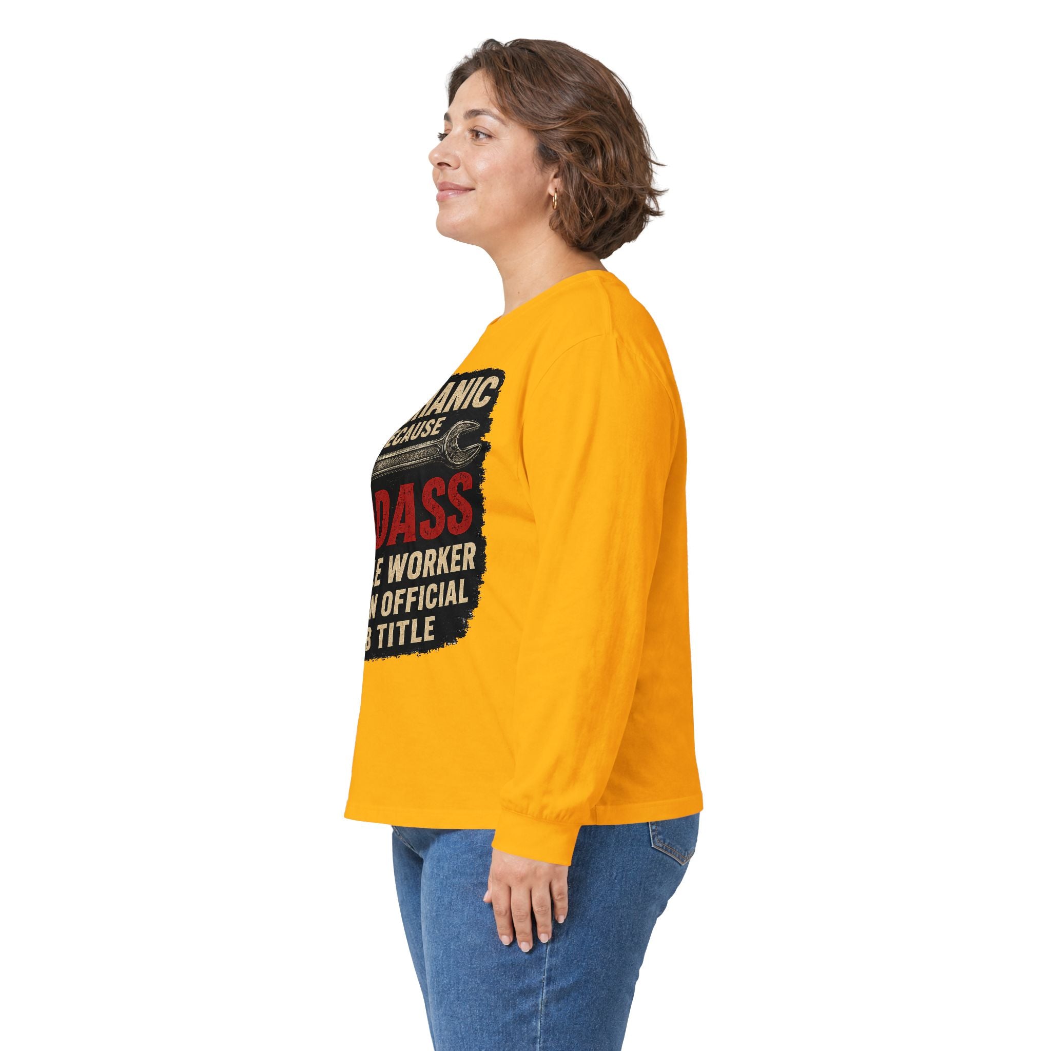 Mechanic Badass Long Sleeve Tee — 'Mechanic Because Badass Miracle Worker' Workshirt