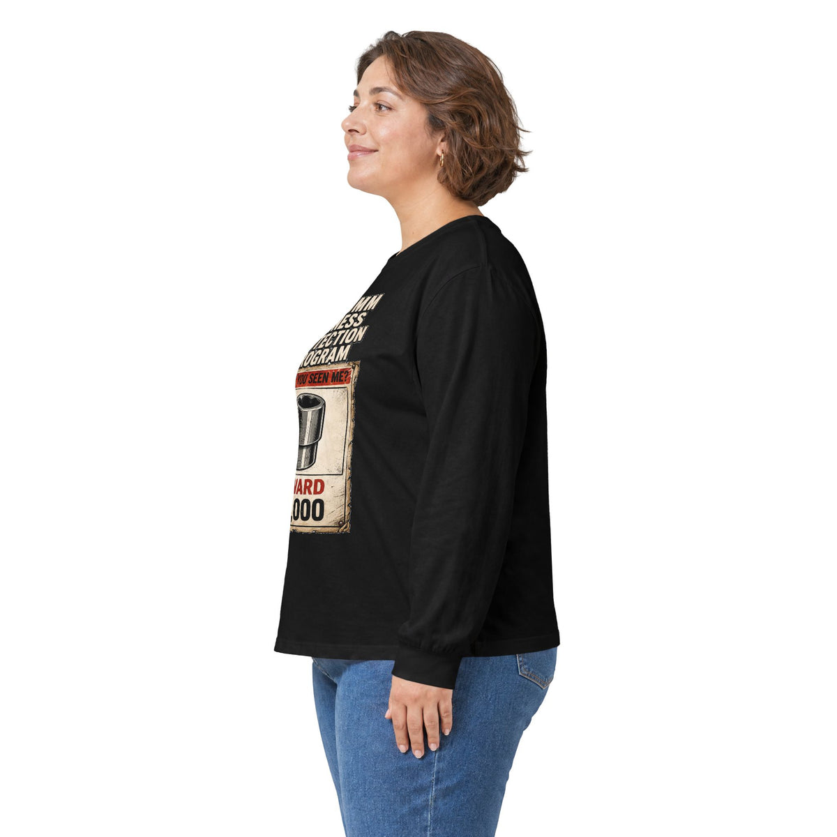 Long Sleeve Tee — “10mm Witness Protection Program” Wanted Poster Design