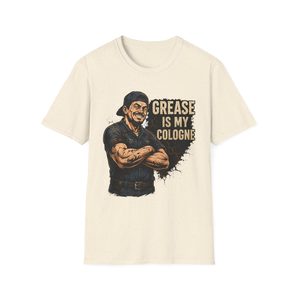 Grease Is My Cologne T‑Shirt — Funny Mechanic Vintage Auto Tee