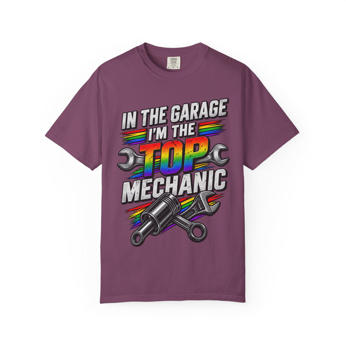 Top Mechanic T-Shirt — "In the Garage I'm the Top Mechanic" Graphic Tee
