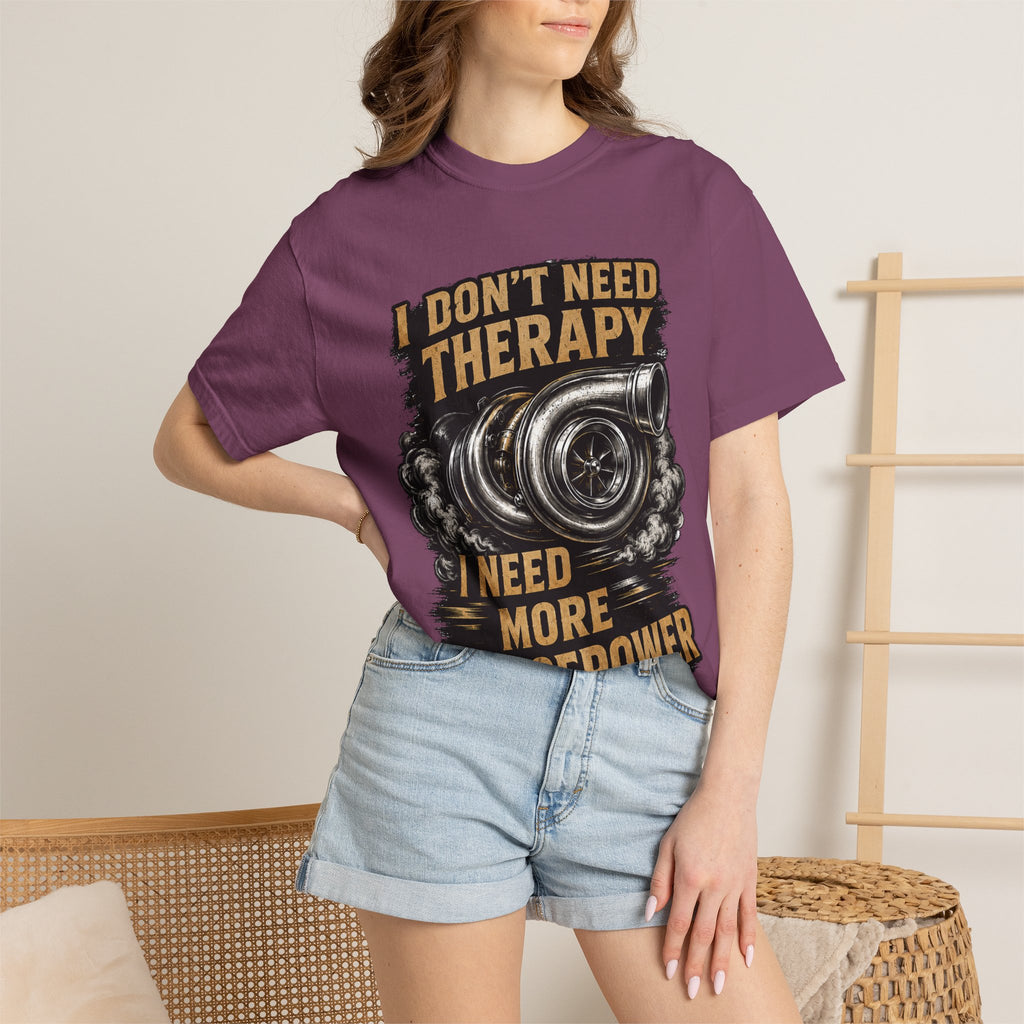Horsepower Turbo T-Shirt — “I Don't Need Therapy I Need More Horsepower” Car Enthusiast Tee #3