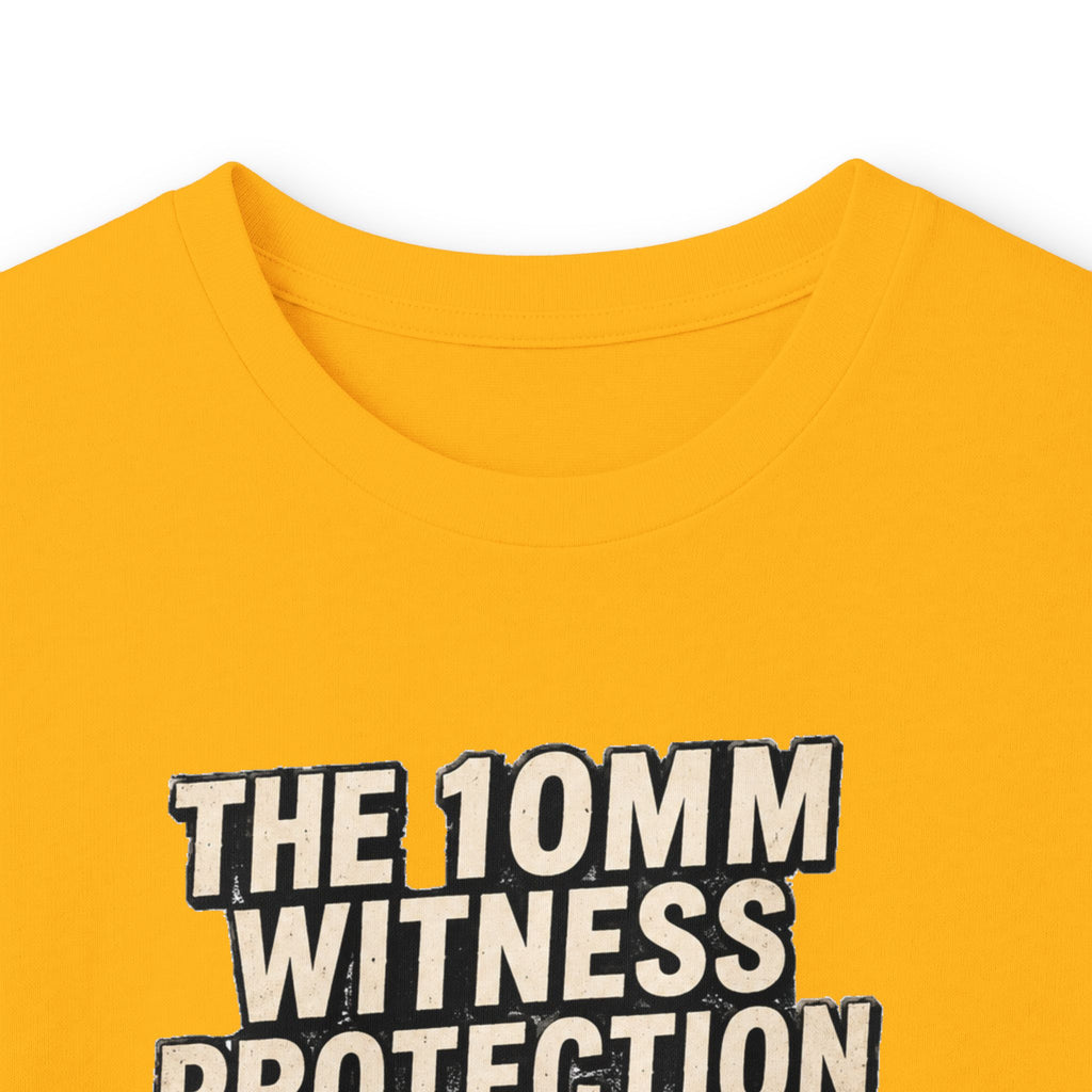 Long Sleeve Tee — “10mm Witness Protection Program” Wanted Poster Design