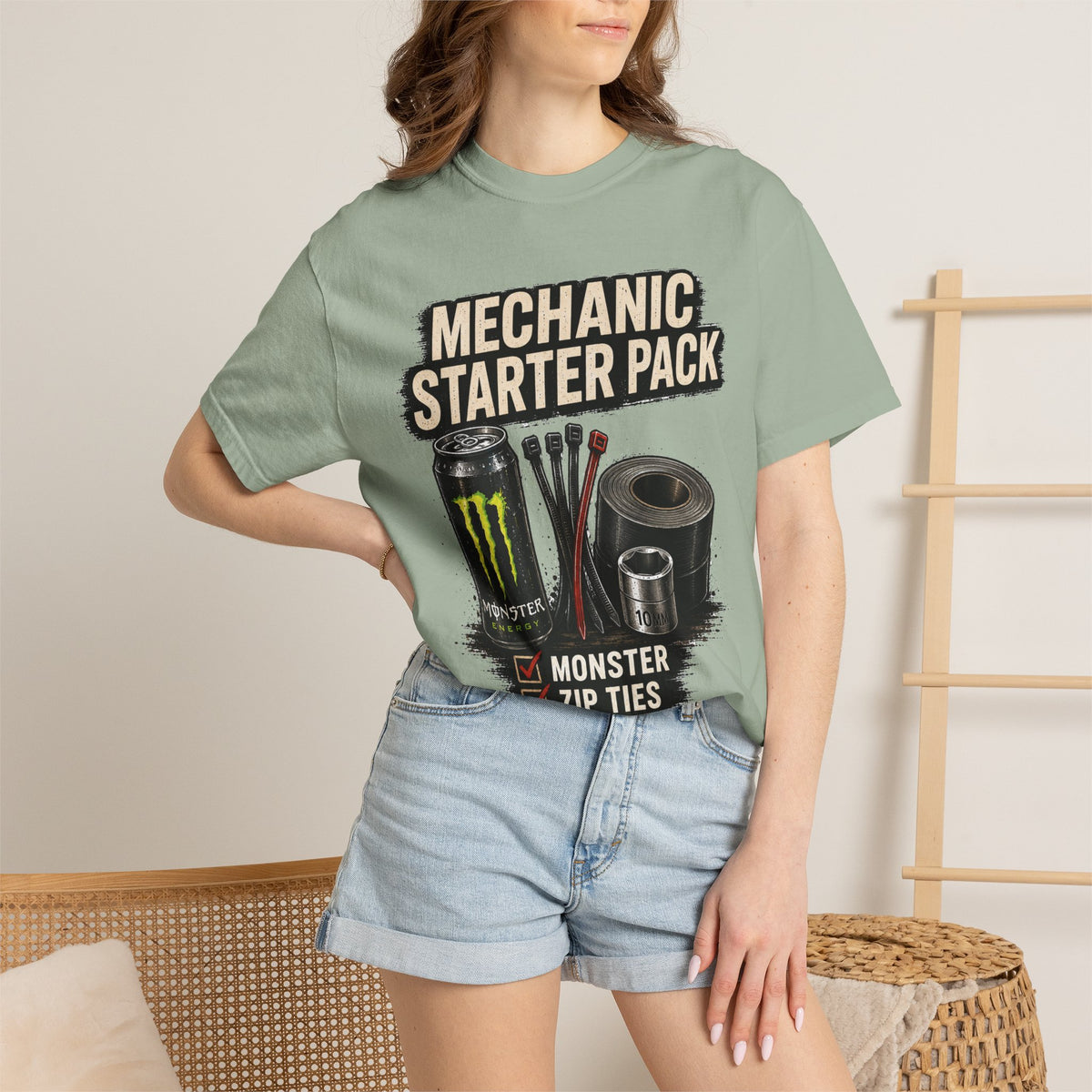 Mechanic Starter Pack T-Shirt — 'Mechanic Starter Pack' Graphic Tee
