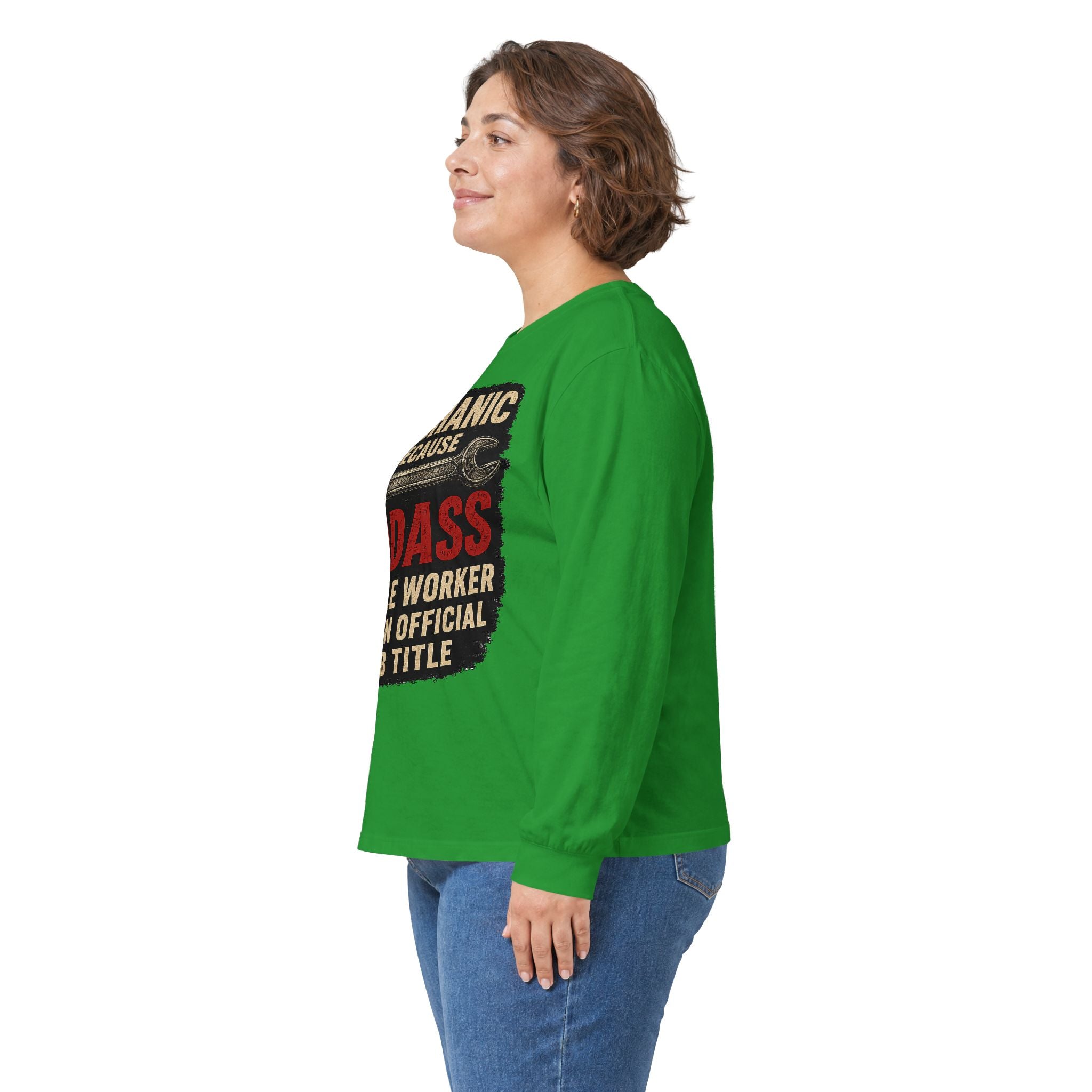 Mechanic Badass Long Sleeve Tee — 'Mechanic Because Badass Miracle Worker' Workshirt
