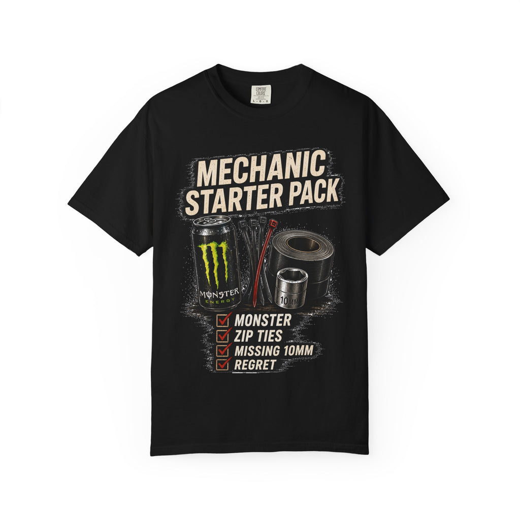 Mechanic Starter Pack T-Shirt — 'Mechanic Starter Pack' Graphic Tee
