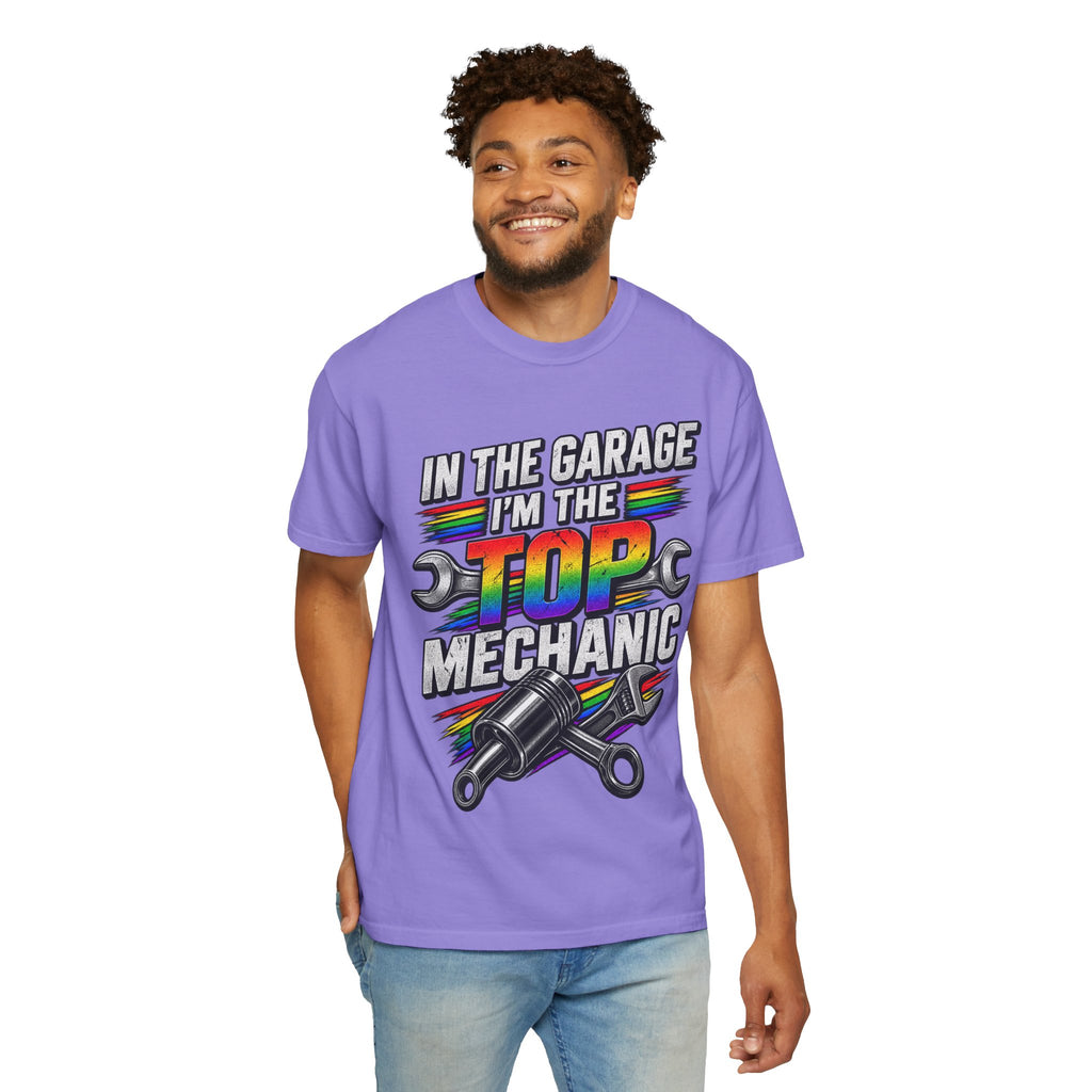 Top Mechanic T-Shirt — "In the Garage I'm the Top Mechanic" Graphic Tee