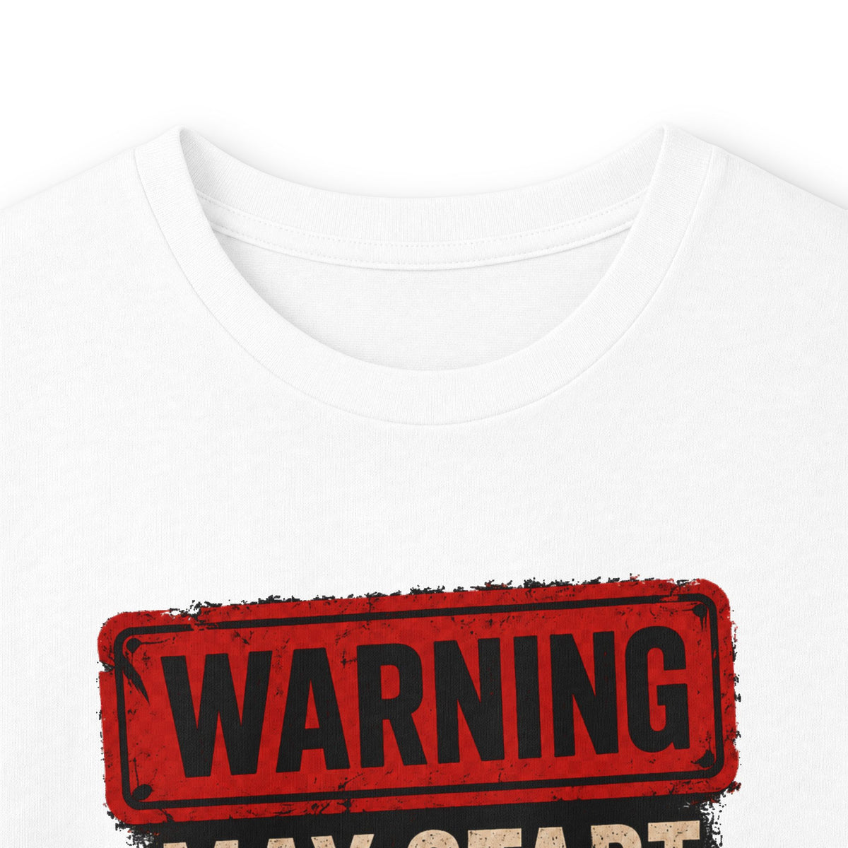 Long Sleeve Tee — "Warning: May Start Talking About Cars at Any Time" Car Lover Shirt