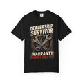 Dealership Survivor T-Shirt — "Warranty Didn't Kill Me" Mechanic Tee