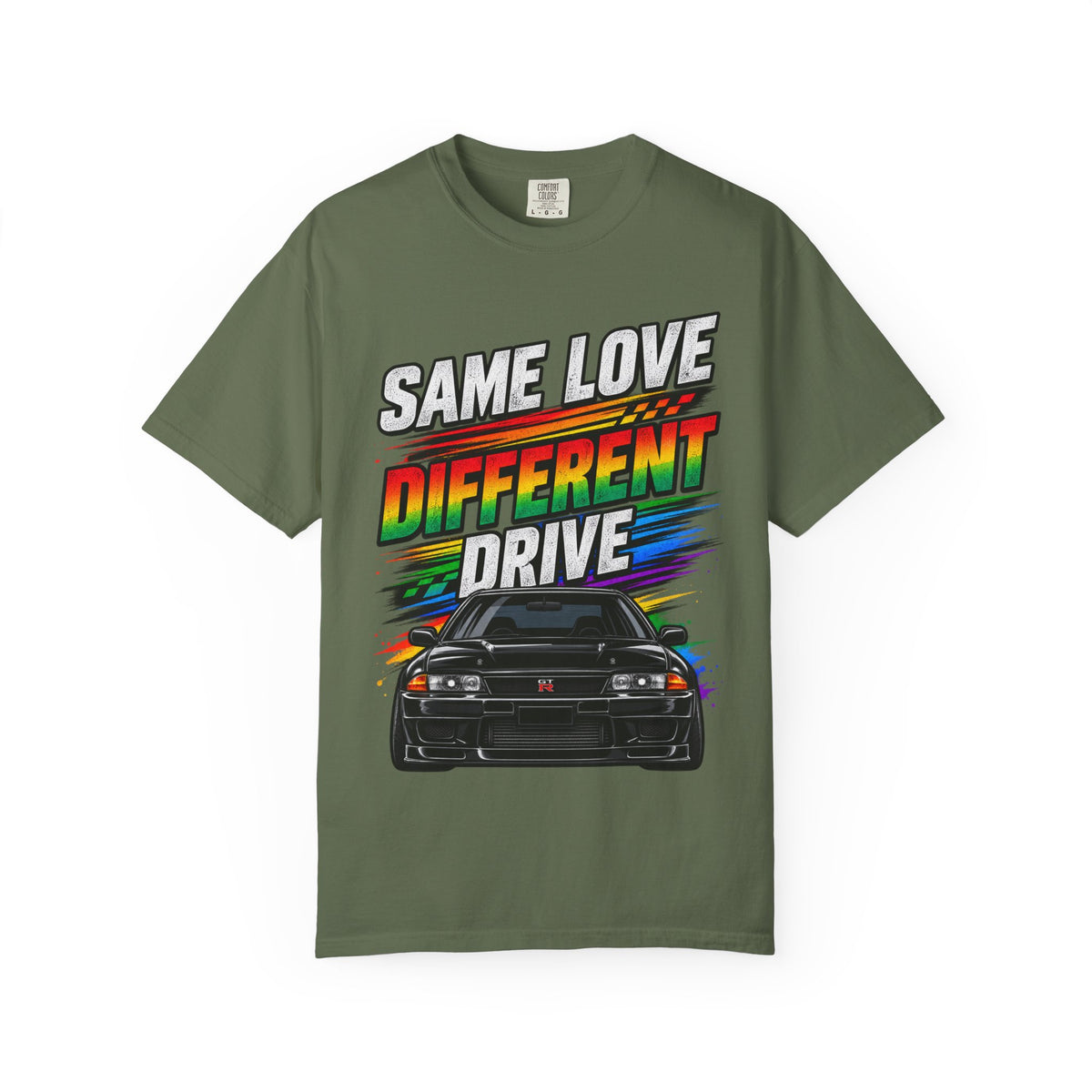T-Shirt — "Same Love Different Drive" Car Graphic Tee