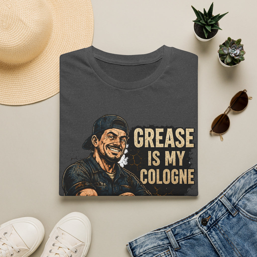 Grease Is My Cologne T‑Shirt — Funny Mechanic Vintage Auto Tee