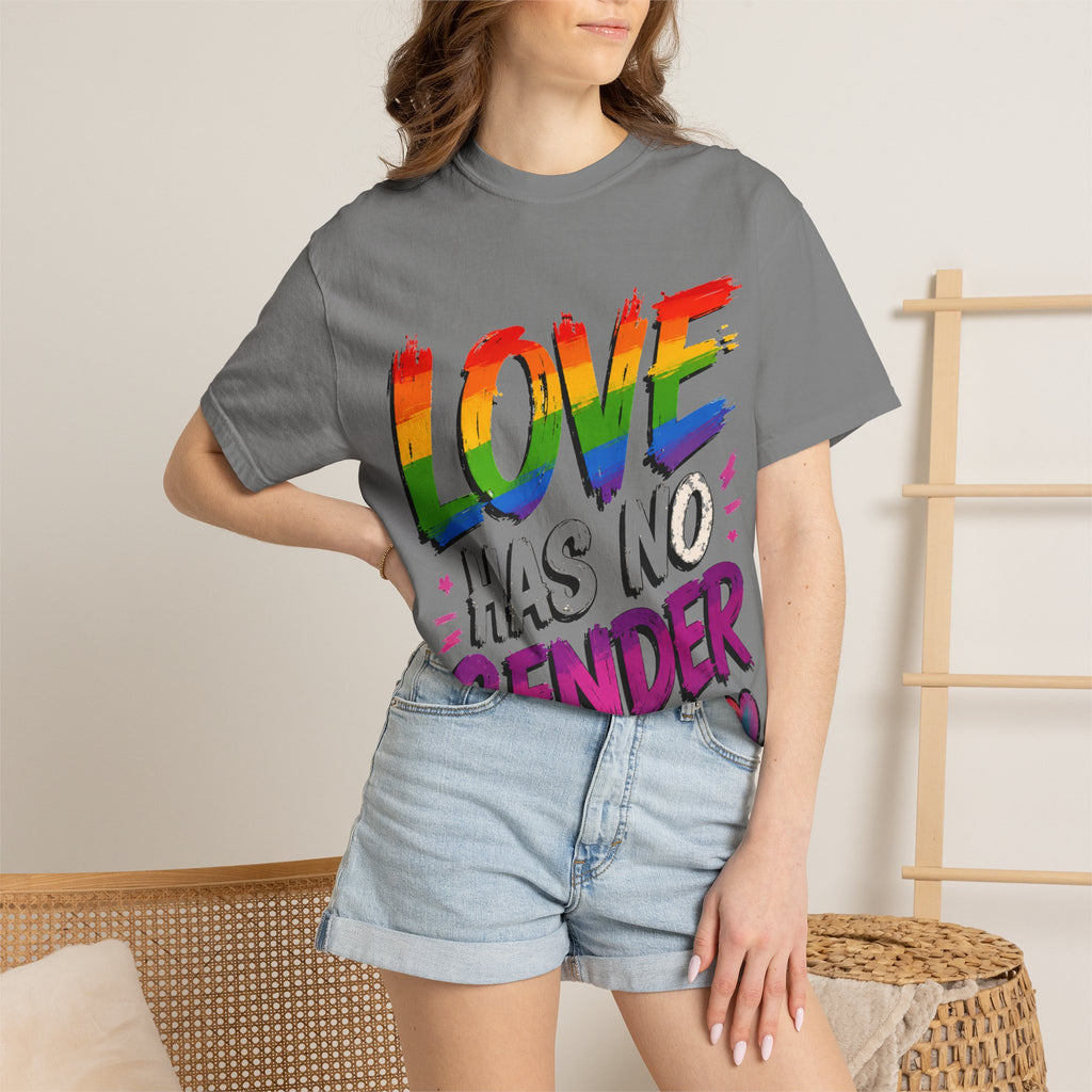 T-Shirt — "Love Has No Gender" Rainbow Pride Graphic Tee
