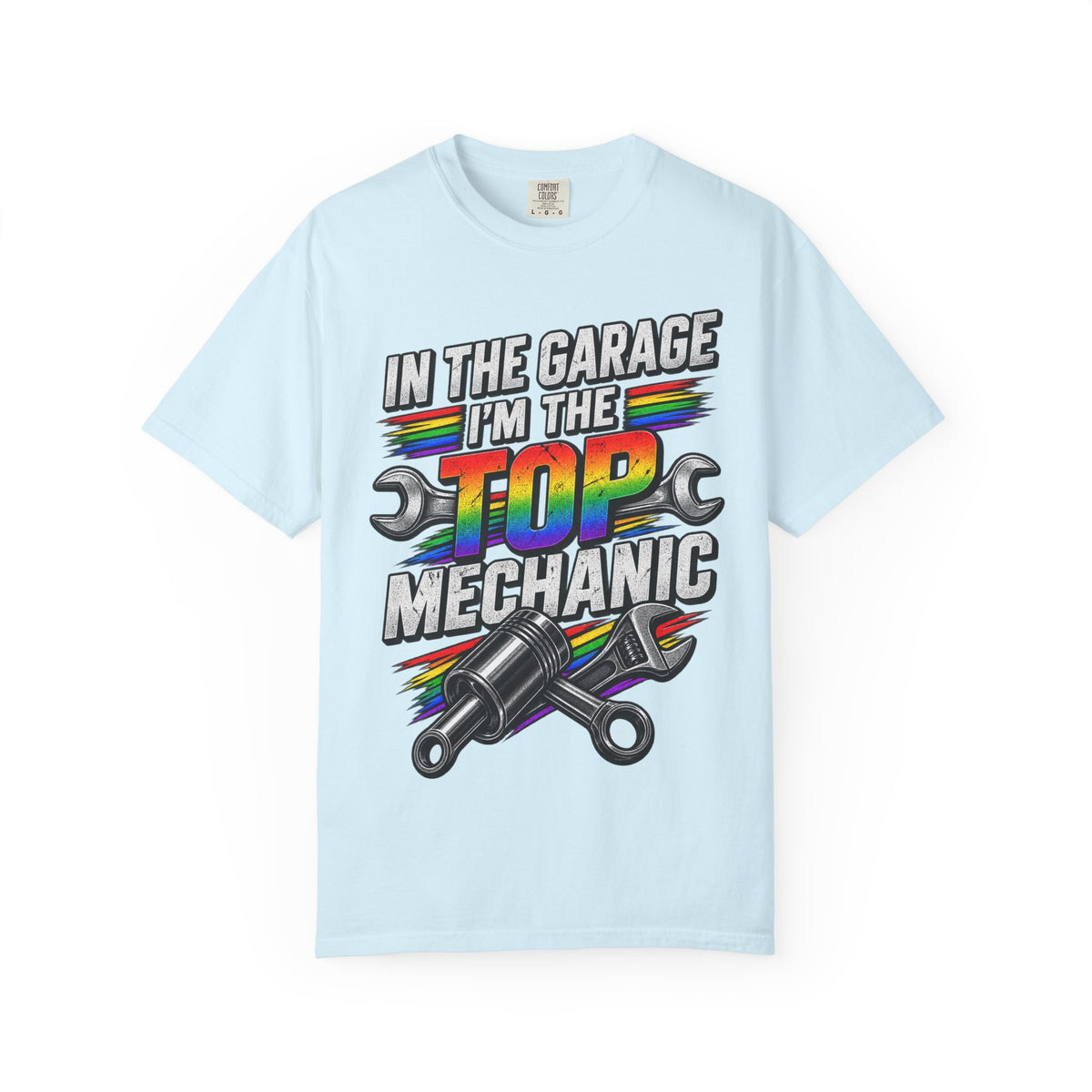 Top Mechanic T-Shirt — "In the Garage I'm the Top Mechanic" Graphic Tee