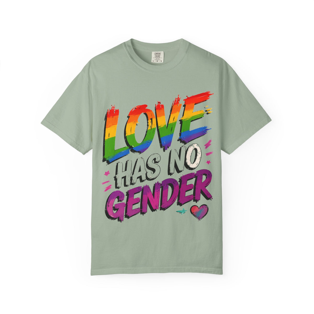 T-Shirt — "Love Has No Gender" Rainbow Pride Graphic Tee