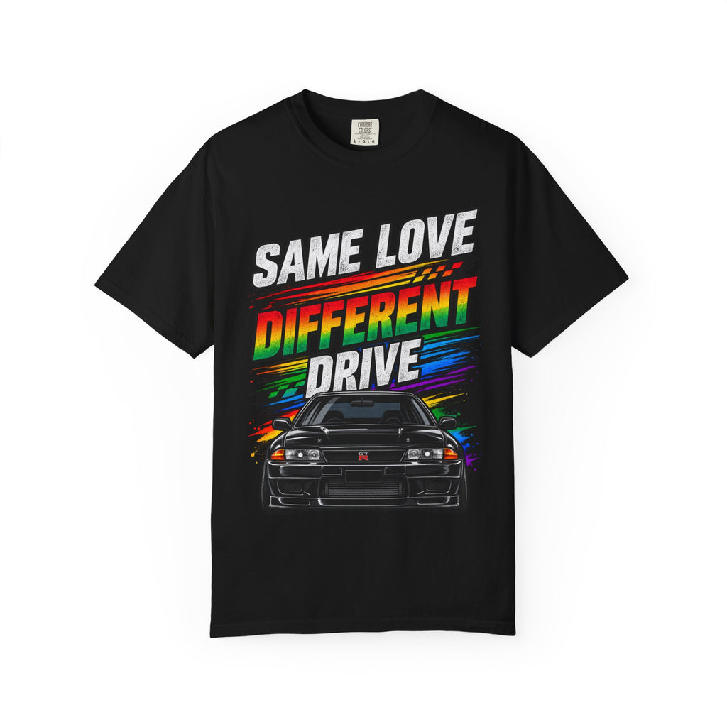 T-Shirt — "Same Love Different Drive" Car Graphic Tee