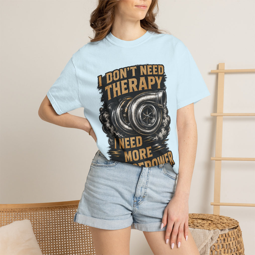 Horsepower Turbo T-Shirt — “I Don't Need Therapy I Need More Horsepower” Car Enthusiast Tee #3