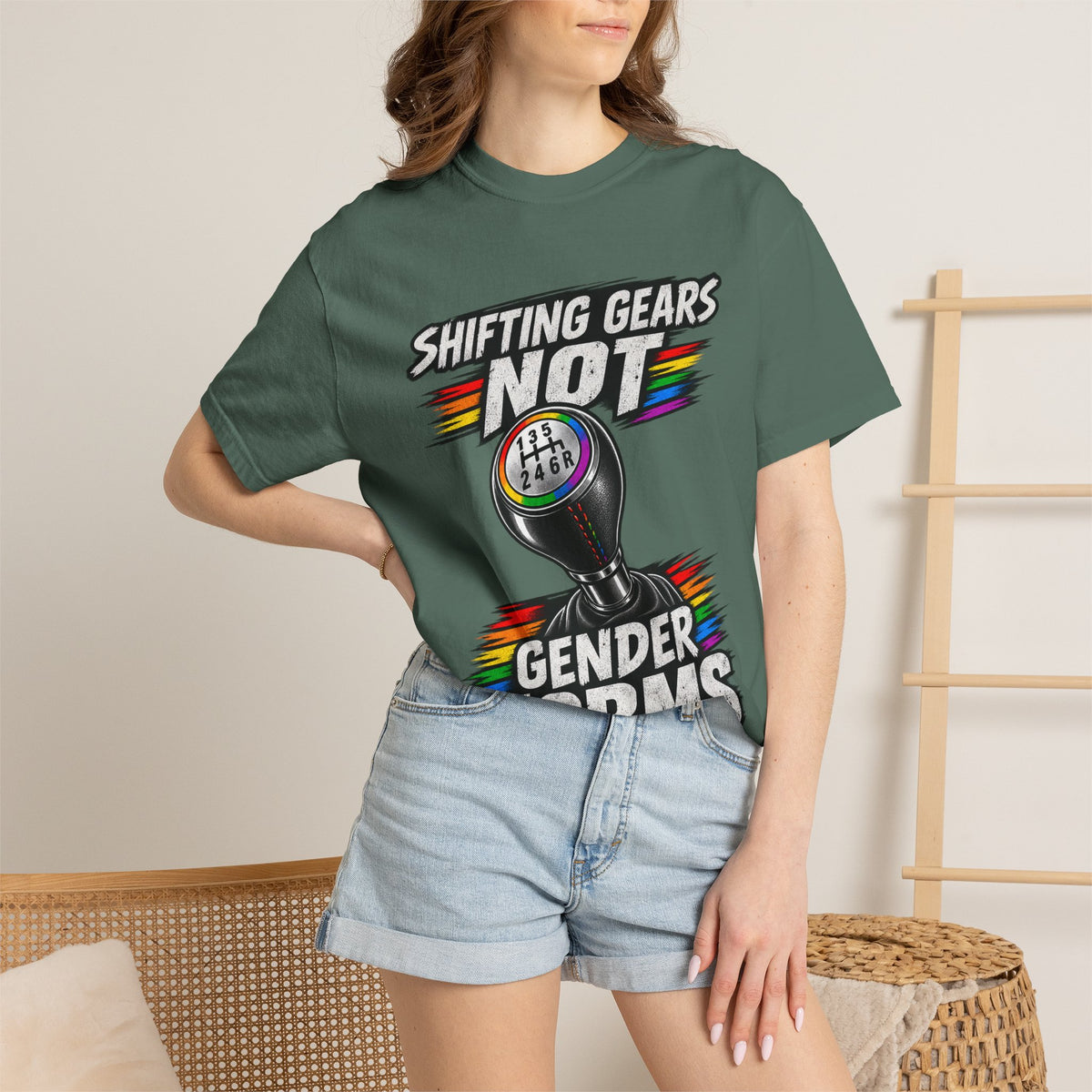 Shifting Gears Not Gender Norms T-Shirt
