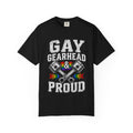 Gay Gearhead & Proud T-Shirt — LGBTQ+ Car Enthusiast Tee
