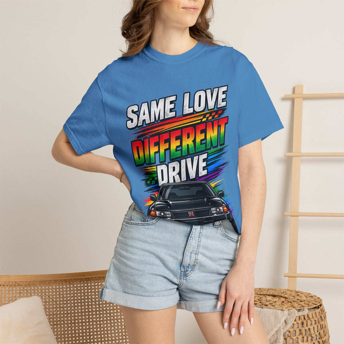 T-Shirt — "Same Love Different Drive" Car Graphic Tee