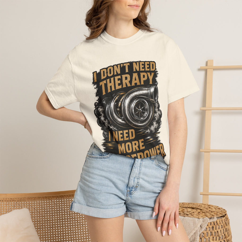 Horsepower Turbo T-Shirt — “I Don't Need Therapy I Need More Horsepower” Car Enthusiast Tee #3