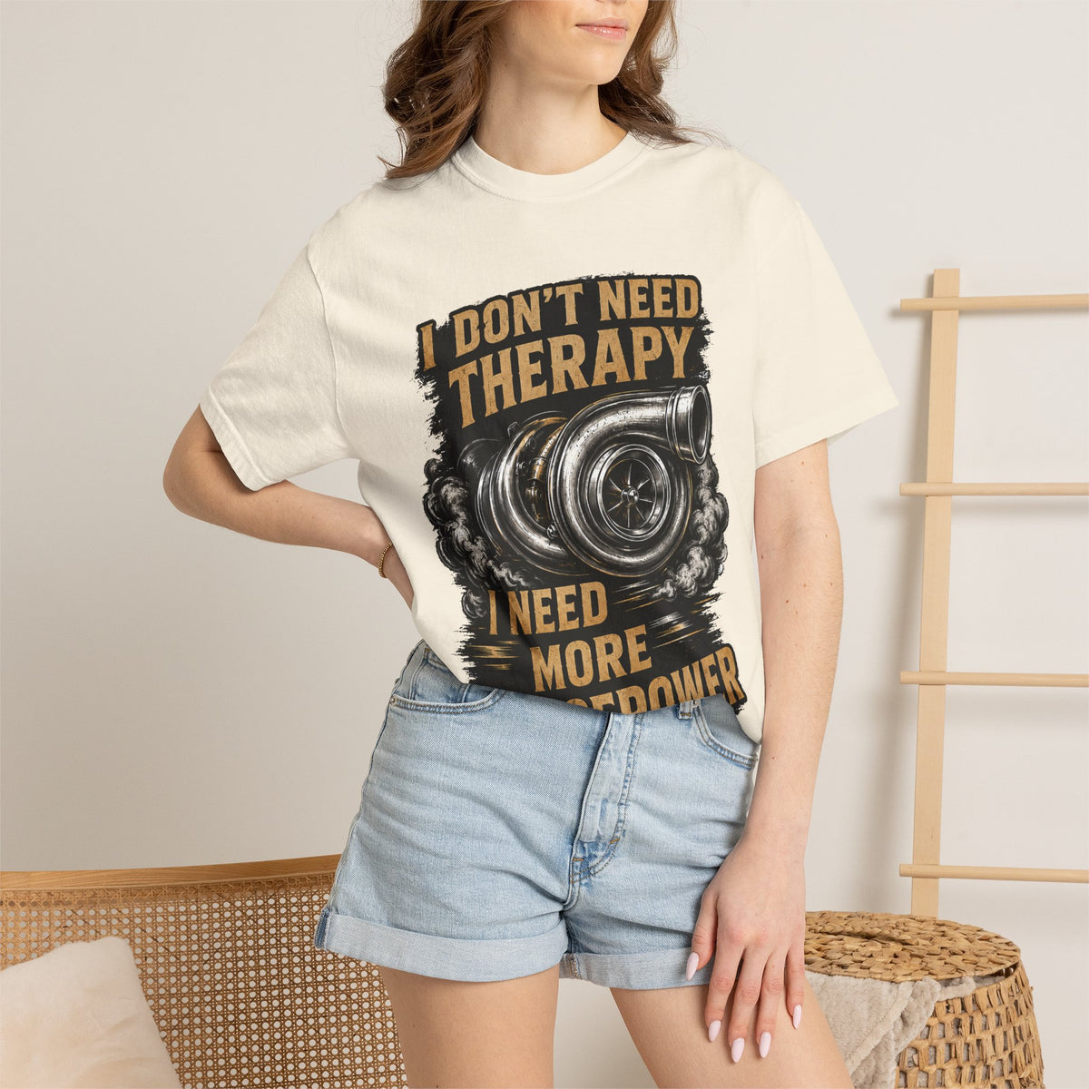Horsepower Turbo T-Shirt — “I Don't Need Therapy I Need More Horsepower” Car Enthusiast Tee #3