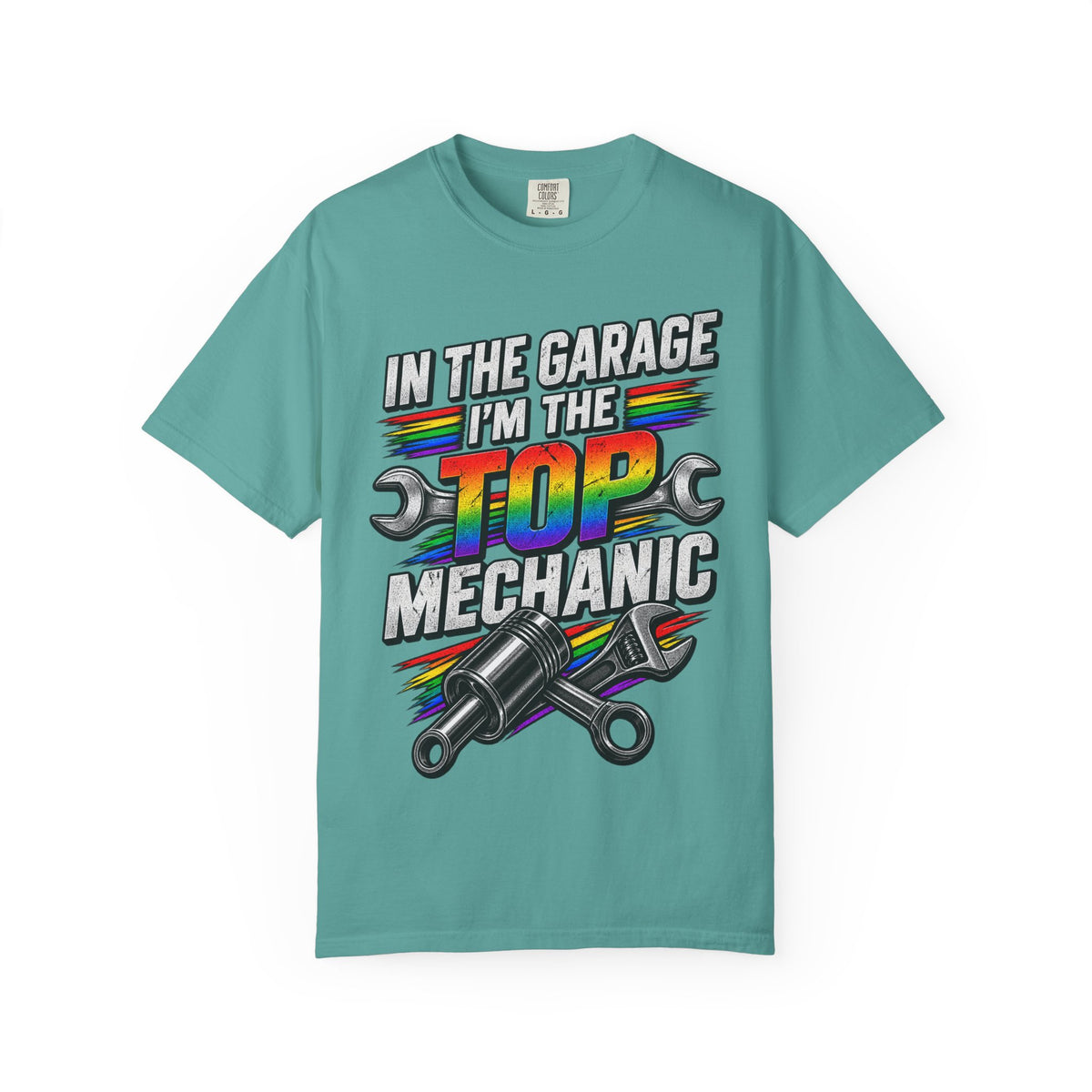 Top Mechanic T-Shirt — "In the Garage I'm the Top Mechanic" Graphic Tee