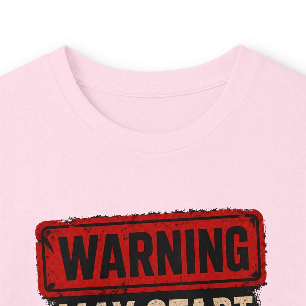 Long Sleeve Tee — "Warning: May Start Talking About Cars at Any Time" Car Lover Shirt