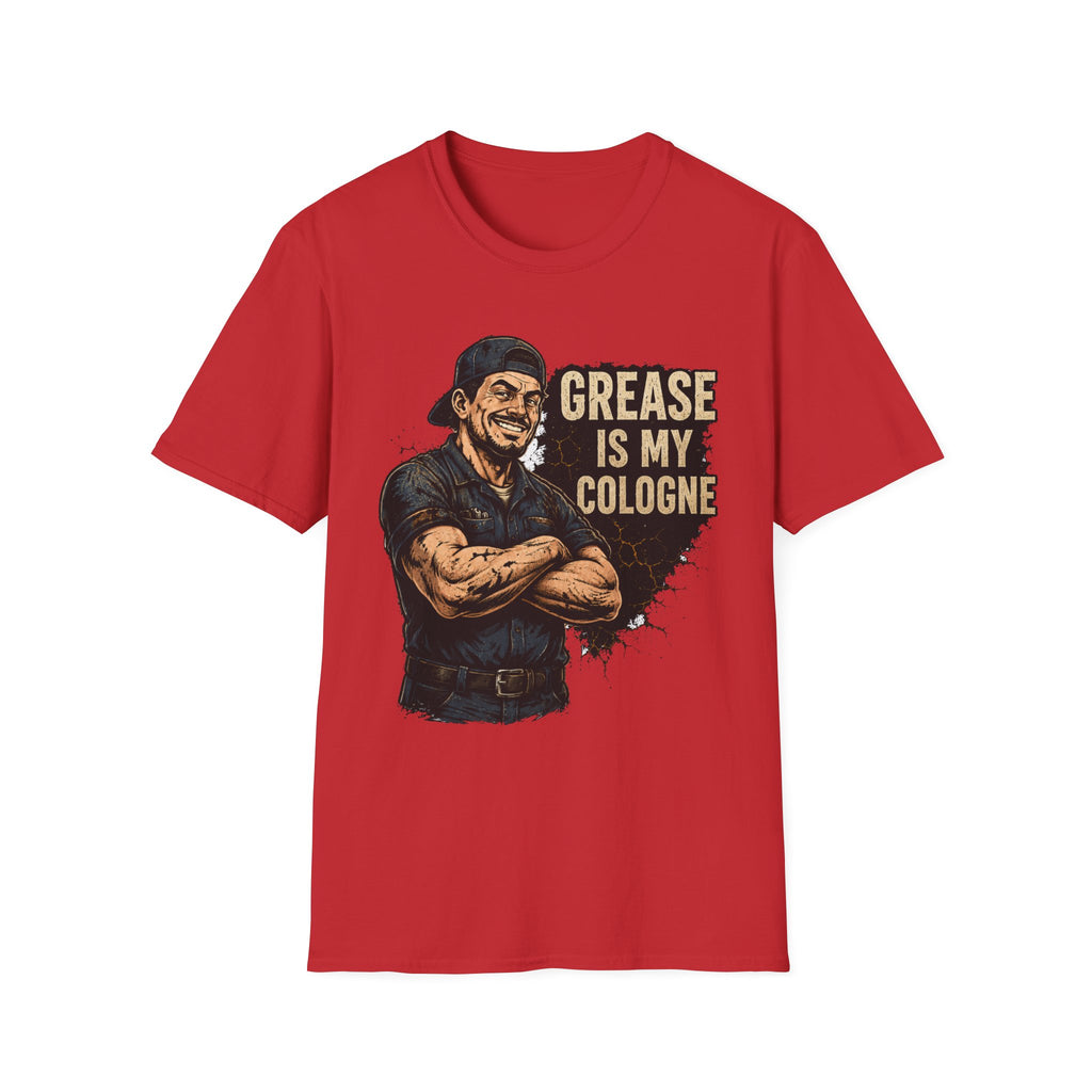 Grease Is My Cologne T‑Shirt — Funny Mechanic Vintage Auto Tee