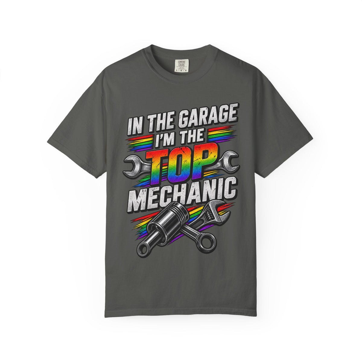 Top Mechanic T-Shirt — "In the Garage I'm the Top Mechanic" Graphic Tee