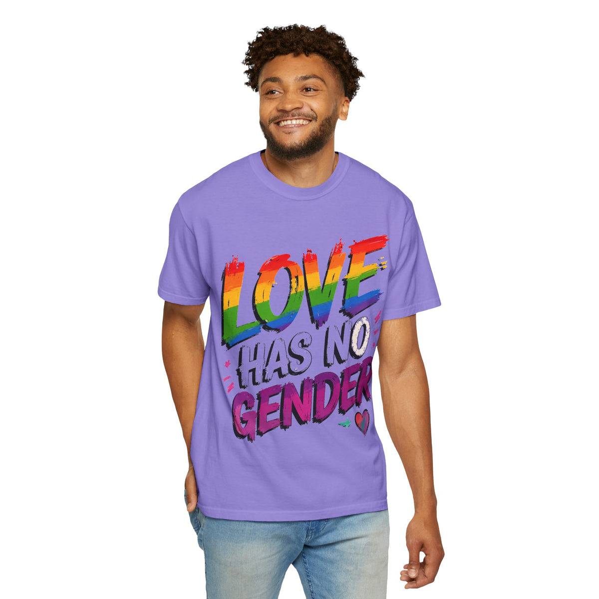 T-Shirt — "Love Has No Gender" Rainbow Pride Graphic Tee