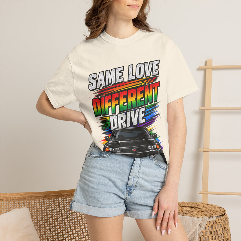 T-Shirt — "Same Love Different Drive" Car Graphic Tee