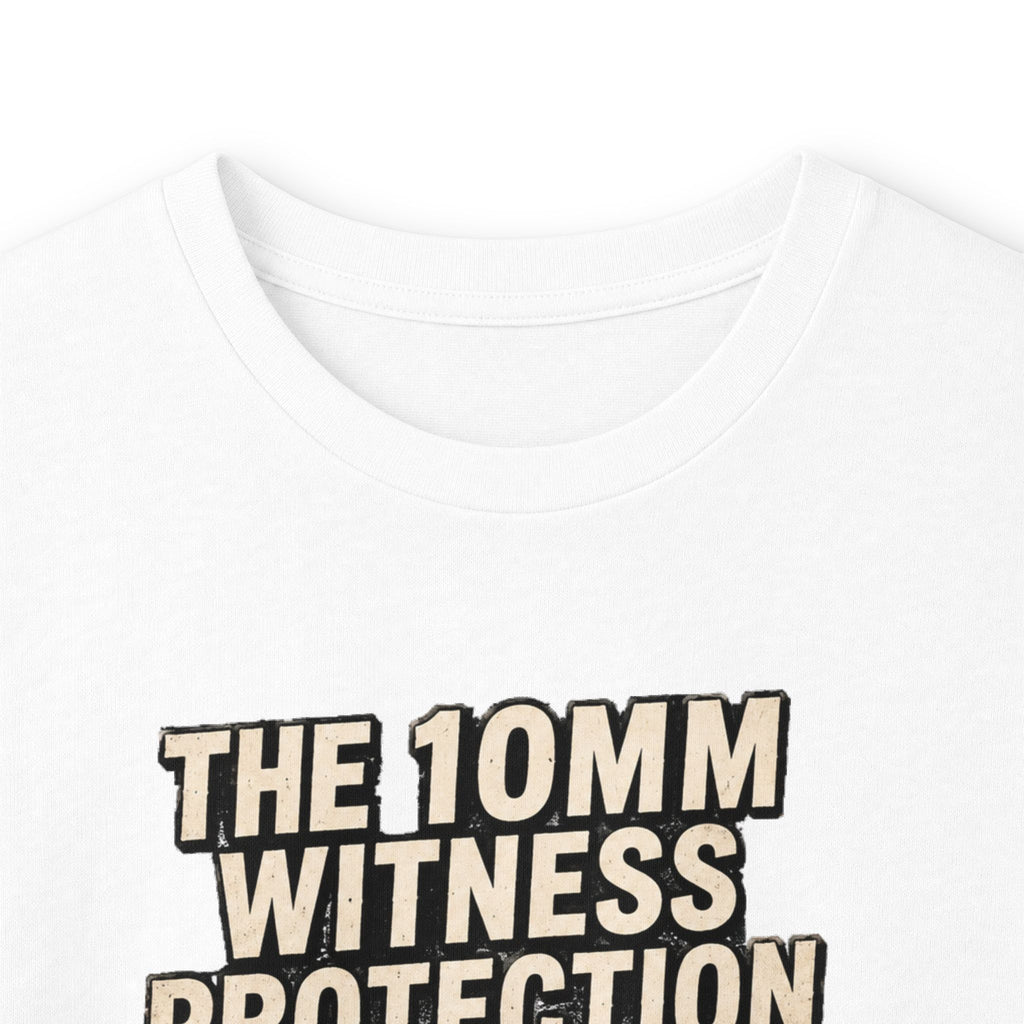 Long Sleeve Tee — “10mm Witness Protection Program” Wanted Poster Design