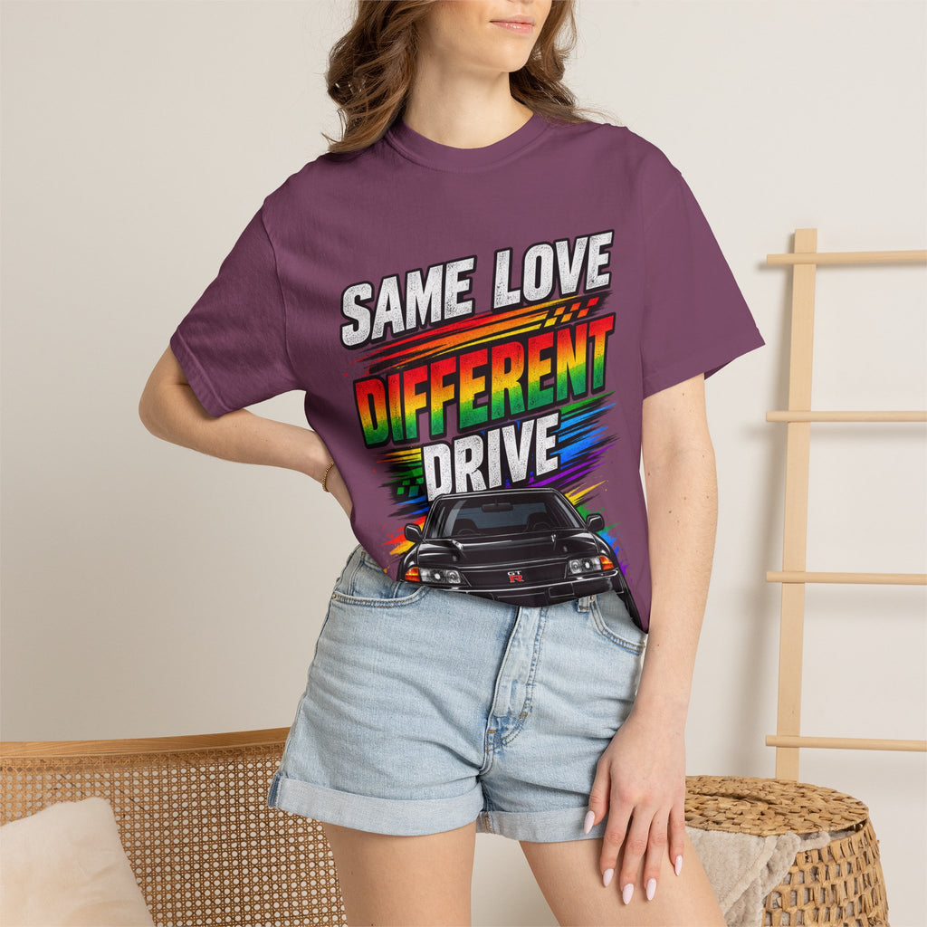 T-Shirt — "Same Love Different Drive" Car Graphic Tee