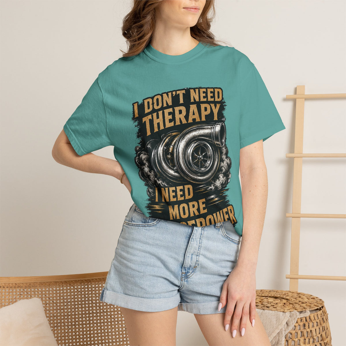 Horsepower Turbo T-Shirt — “I Don't Need Therapy I Need More Horsepower” Car Enthusiast Tee #3